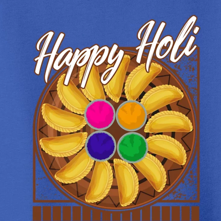 Happy Holi Festival Happy Holi Gujiya Dumpling Of India Tee Gift Toddler T-Shirt