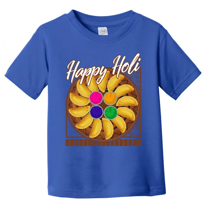 Happy Holi Festival Happy Holi Gujiya Dumpling Of India Tee Gift Toddler T-Shirt