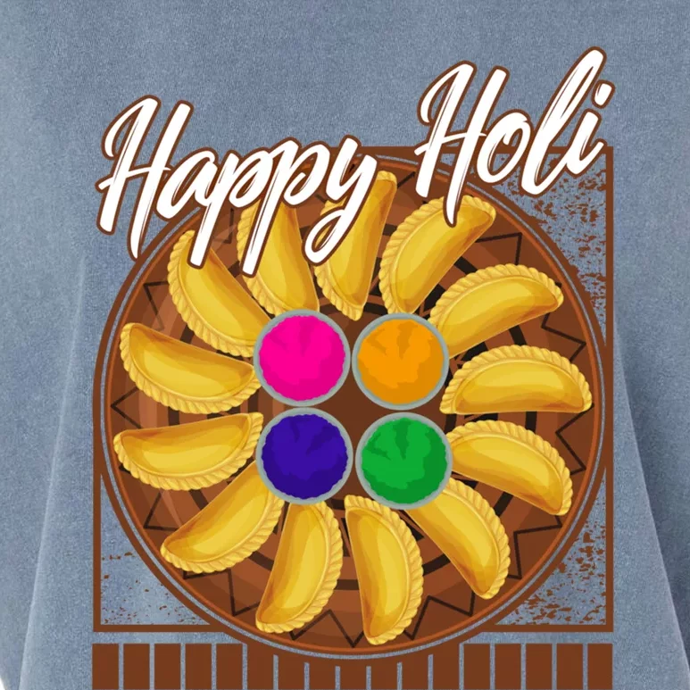 Happy Holi Festival Happy Holi Gujiya Dumpling Of India Tee Gift Garment-Dyed Women's Muscle Tee