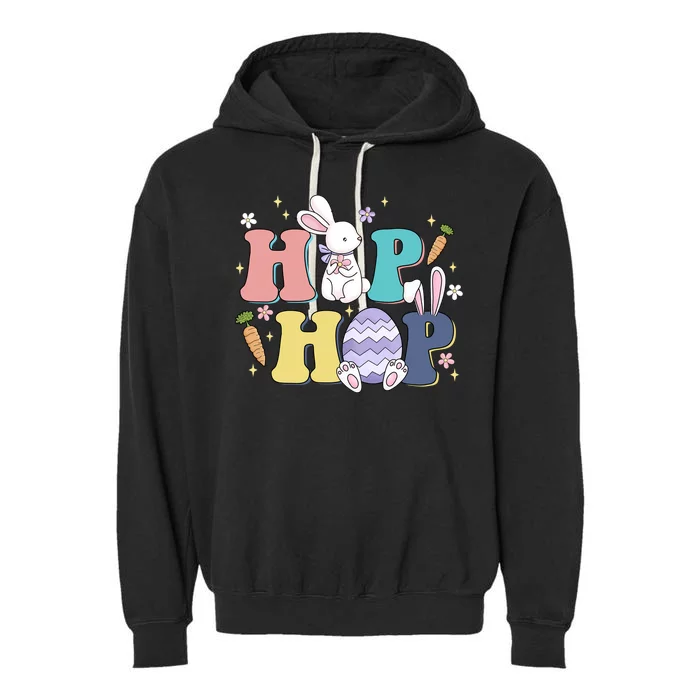 Hip Hop Funny Cute Easter Bunny Garment-Dyed Fleece Hoodie