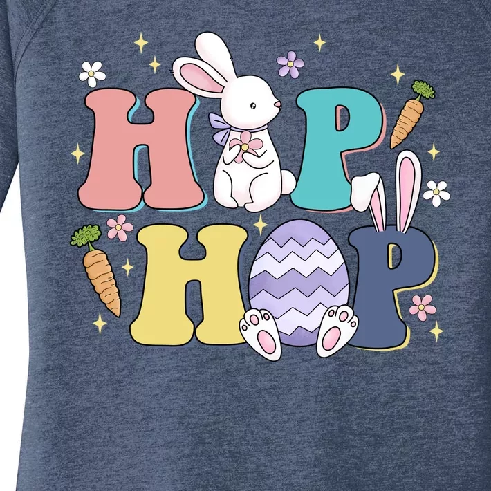 Hip Hop Funny Cute Easter Bunny Women's Perfect Tri Tunic Long Sleeve Shirt