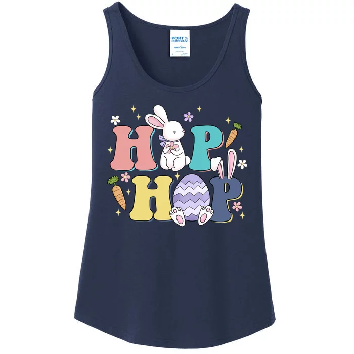 Hip Hop Funny Cute Easter Bunny Ladies Essential Tank