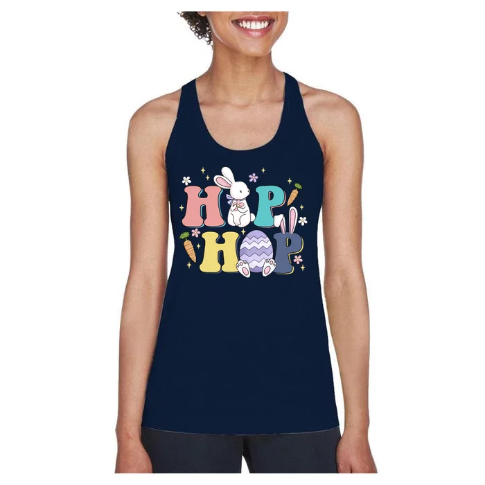 Hip Hop Funny Cute Easter Bunny Women's Racerback Tank