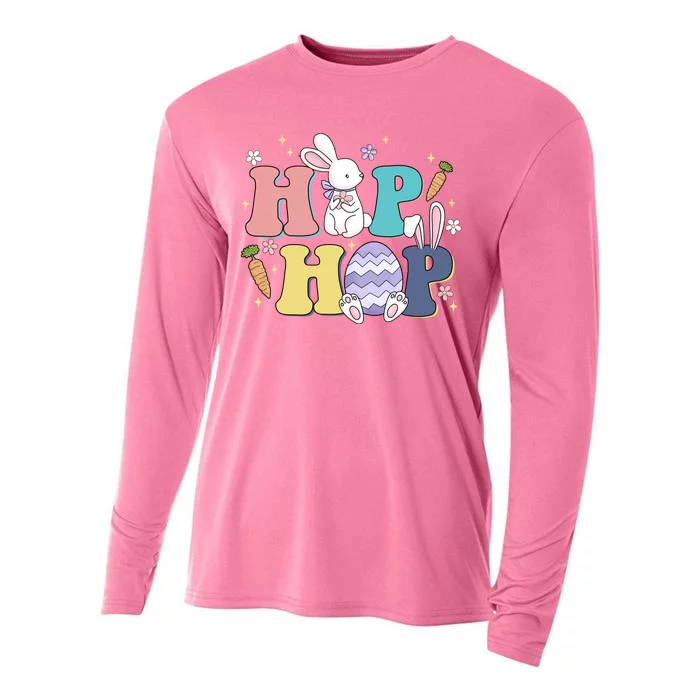 Hip Hop Funny Cute Easter Bunny Cooling Performance Long Sleeve Crew