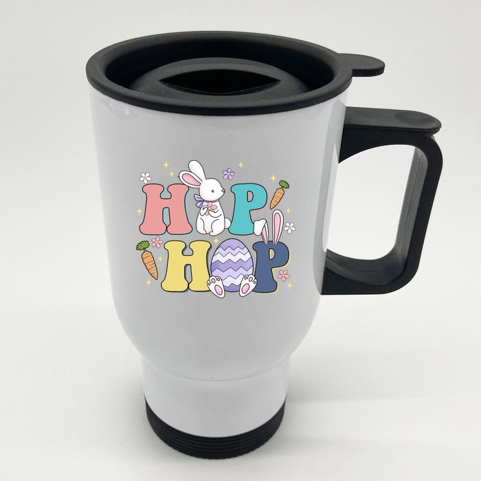 Hip Hop Funny Cute Easter Bunny Front & Back Stainless Steel Travel Mug