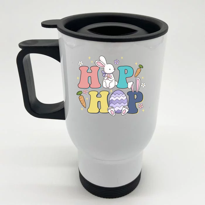 Hip Hop Funny Cute Easter Bunny Front & Back Stainless Steel Travel Mug