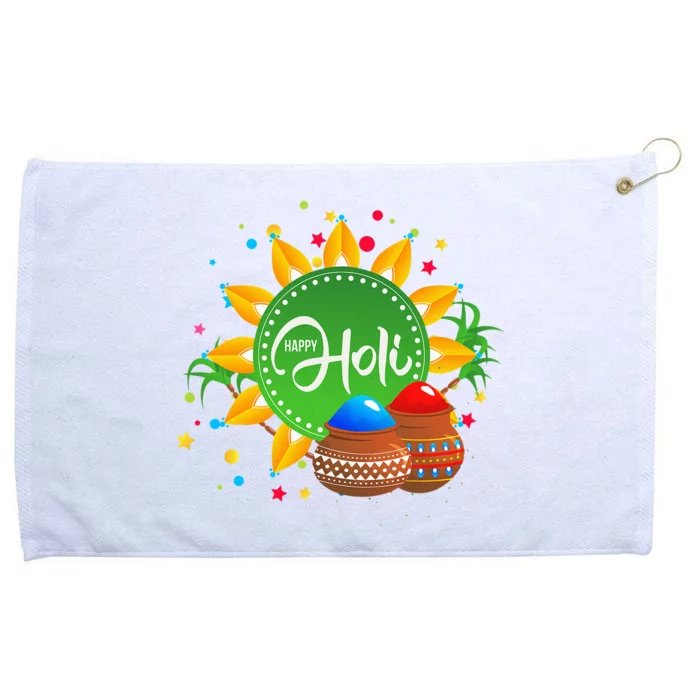 Happy Holi For  India Hindu Grommeted Golf Towel