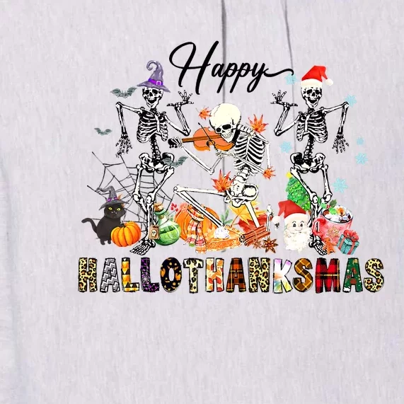 Happy HalloThanksMas Funny Halloween Ballet Skeleton Dancing Premium Hoodie