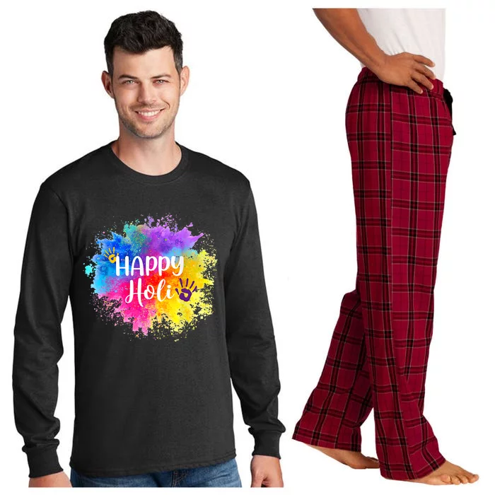 Happy Holi Festival India Colors Spring Gift Long Sleeve Pajama Set