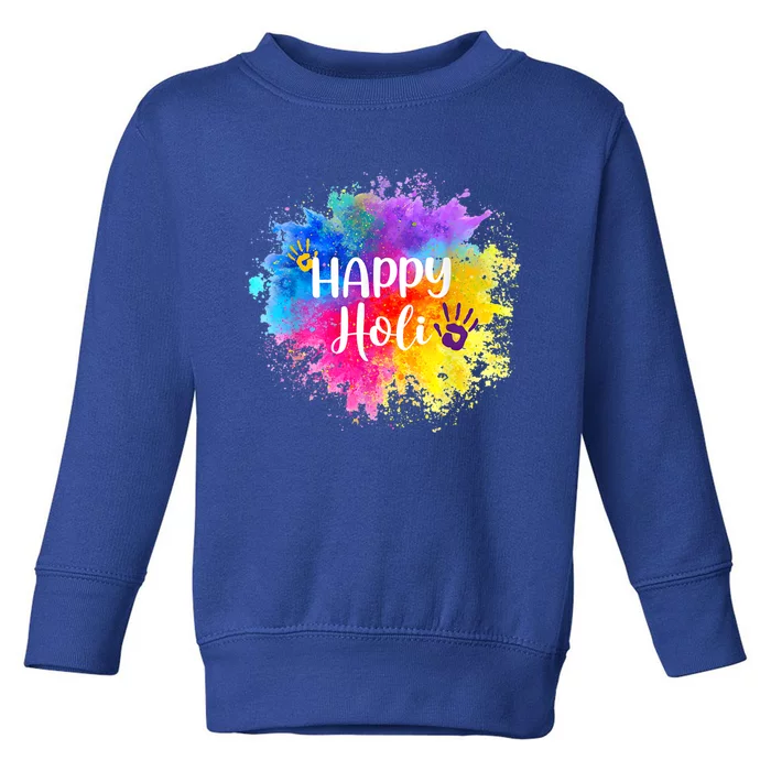 Happy Holi Festival India Colors Spring Gift Toddler Sweatshirt