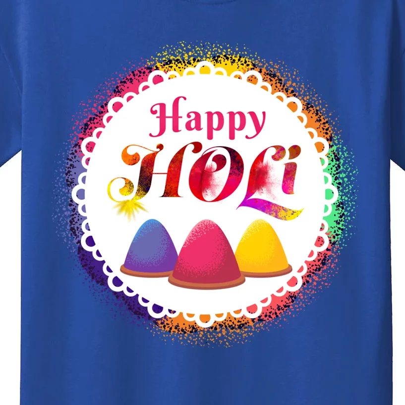 Happy Holi Festival India Hindu Spring Gift Cute Gift Kids T-Shirt