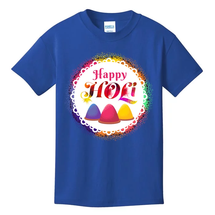 Happy Holi Festival India Hindu Spring Gift Cute Gift Kids T-Shirt