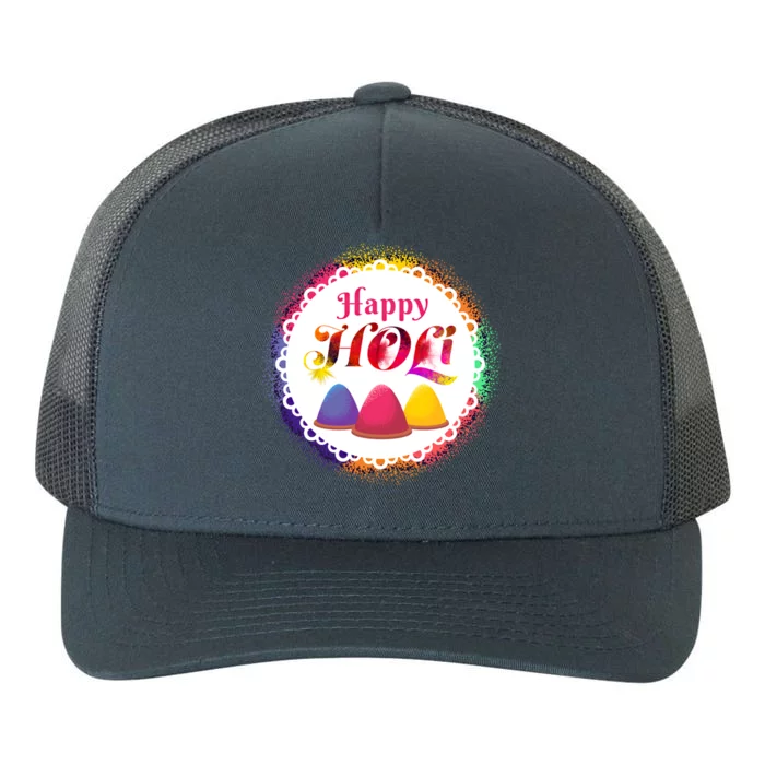 Happy Holi Festival India Hindu Spring Gift Cute Gift Yupoong Adult 5-Panel Trucker Hat