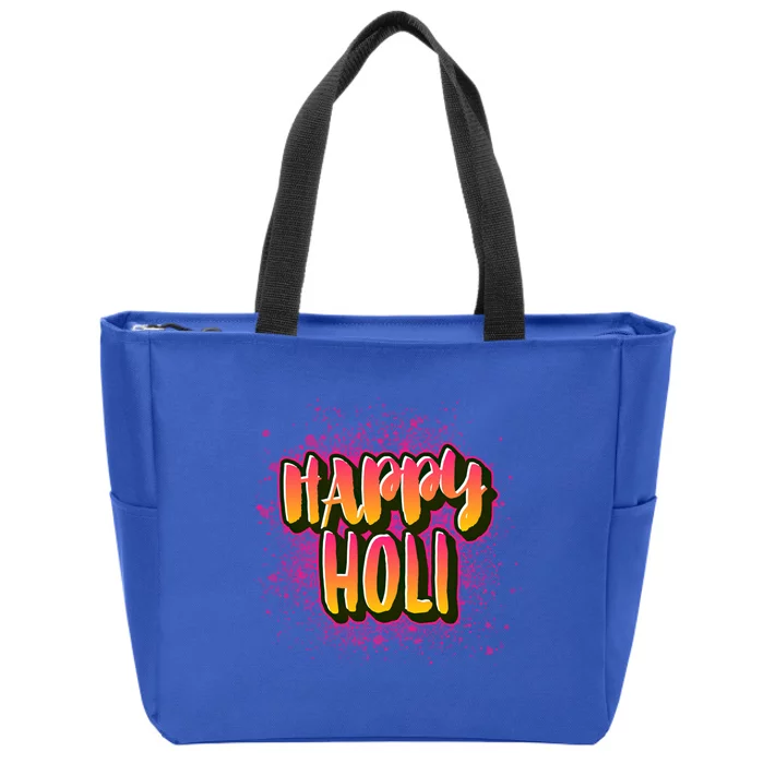 Happy Holi Festival Of Colors India Hindu 2021 Gift Zip Tote Bag