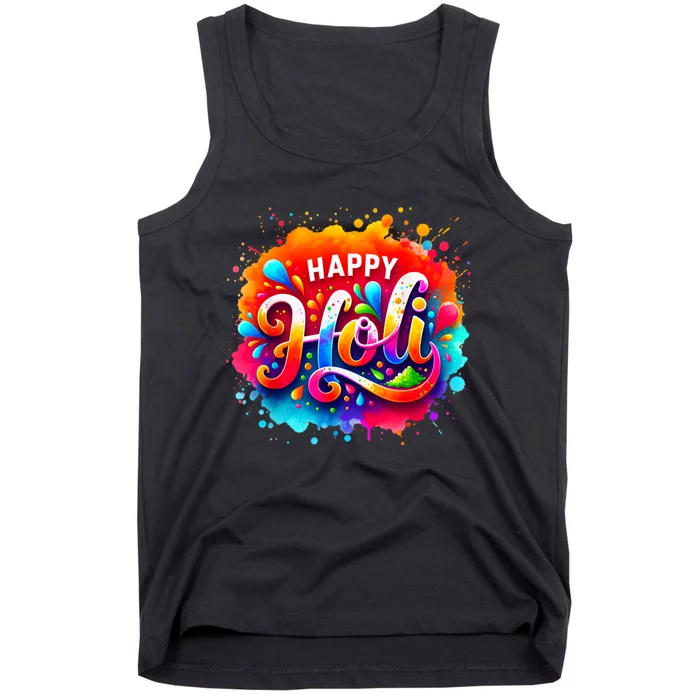 Happy Holi For Women Color India Hindu Gifts Tank Top