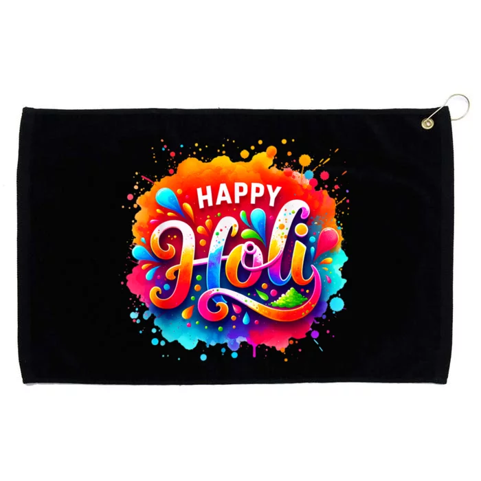 Happy Holi For Women Color India Hindu Gifts Grommeted Golf Towel