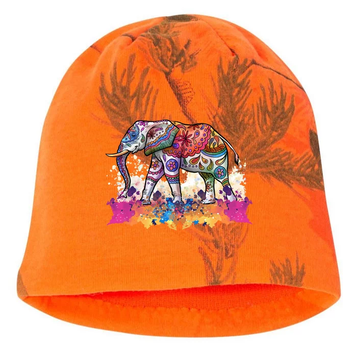 Happy Holi Festival Of Colors India Spring Hindu Elephant Funny Gift Kati - Camo Knit Beanie