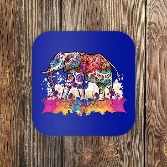 Happy Holi Festival Of Colors India Spring Hindu Elephant Funny Gift Coaster