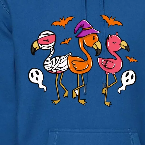 Happy Halloween Flamingo Gang Cute Mummy Witch Demon Gift Premium Hoodie