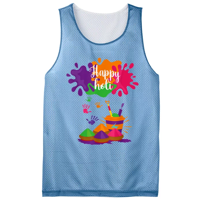 Happy Holi Festival Outfit For Women Men Family Mesh Reversible Basketball Jersey Tank