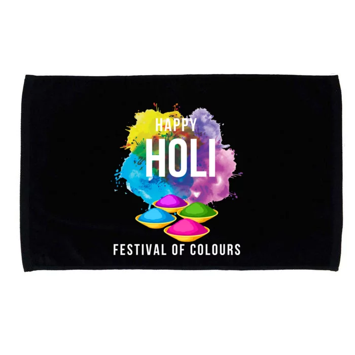 Happy Holi Festival Of Color Celebrate This Hindu Festival Great Gift Microfiber Hand Towel