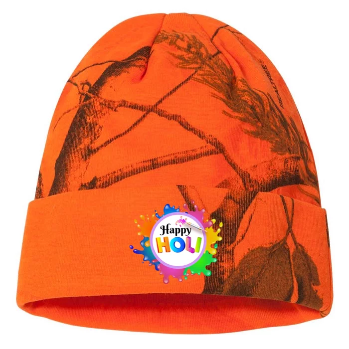 Happy Holi Festival Of India Hindu Spring Gift Cool Gift Kati - 12in Camo Beanie