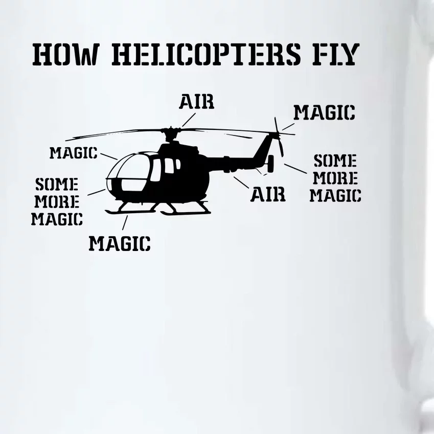 How Helicopters Fly Funny Helicopter Pilot Black Color Changing Mug