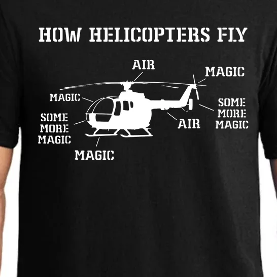 How Helicopters Fly Funny Helicopter Pilot Pajama Set