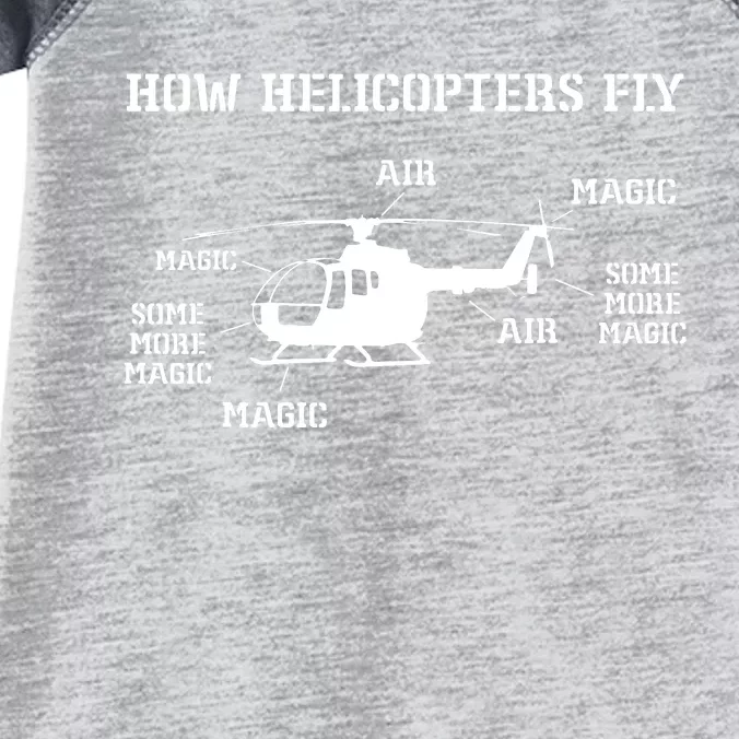 How Helicopters Fly Funny Helicopter Pilot Infant Baby Jersey Bodysuit