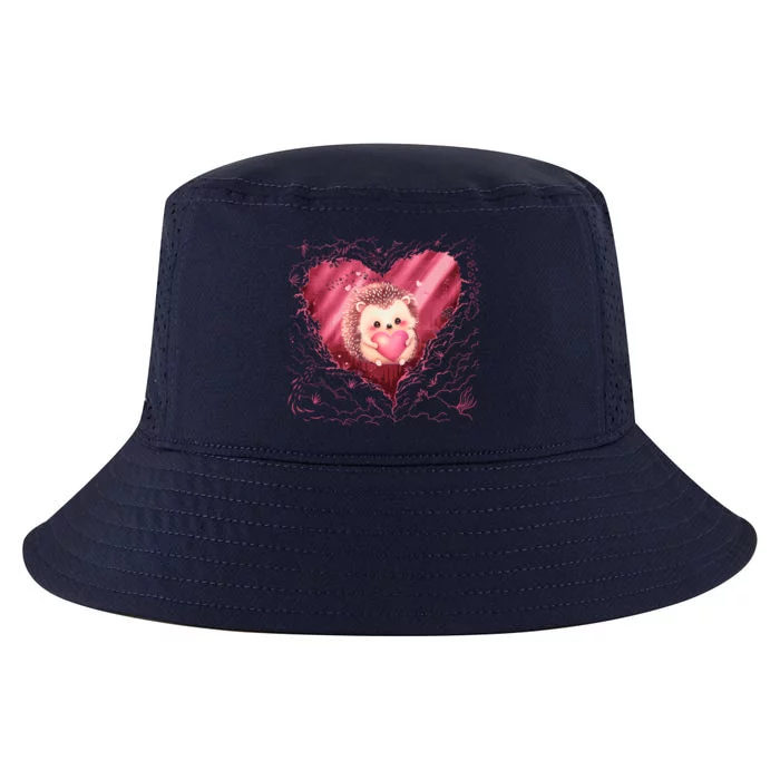 Hedgehog Heart Funny Valentines Day Love Hedgehog Red Gift Cool Comfort Performance Bucket Hat