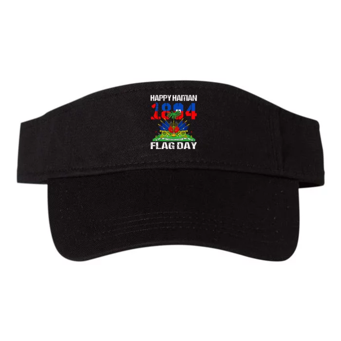 Happy Haitian Flag Day Haiti Flag Pride 1804 Valucap Bio-Washed Visor