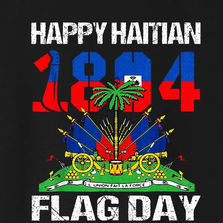 Happy Haitian Flag Day Haiti Flag Pride 1804 Women's Crop Top Tee