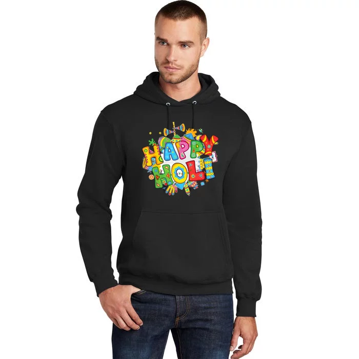 Happy Holi Festival Colors India Hindu Tall Hoodie