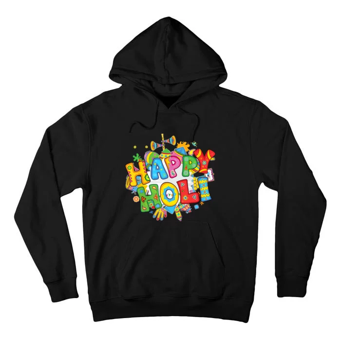 Happy Holi Festival Colors India Hindu Tall Hoodie