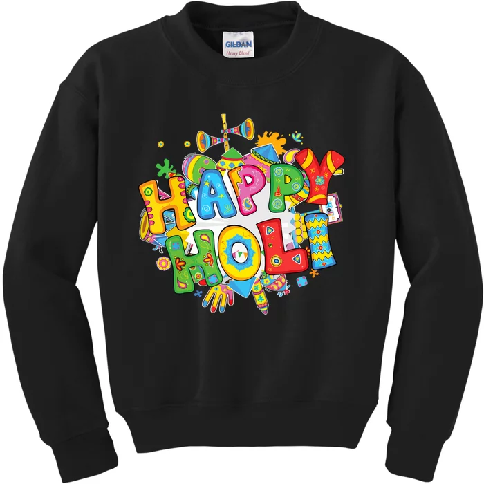 Happy Holi Festival Colors India Hindu Kids Sweatshirt