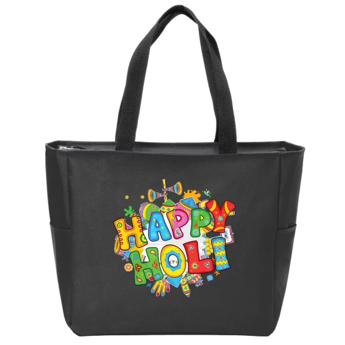 Happy Holi Festival Colors India Hindu Zip Tote Bag