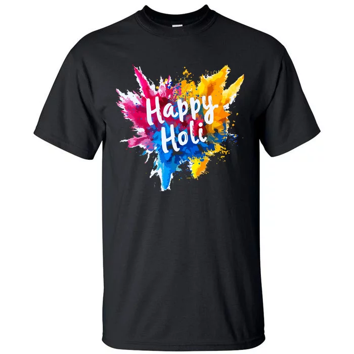 Happy Holi For Color India Hindu Gifts Tall T-Shirt