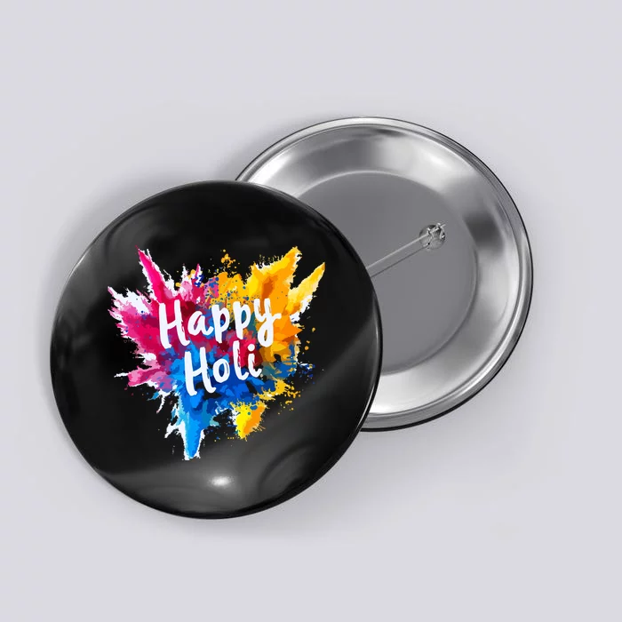 Happy Holi For Color India Hindu Gifts Button