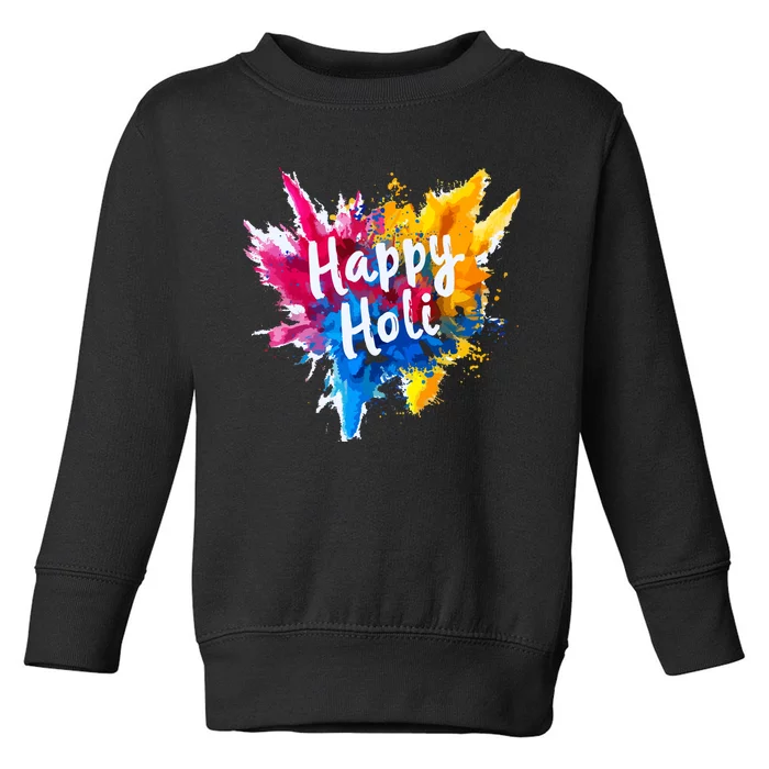 Happy Holi For Color India Hindu Gifts Toddler Sweatshirt