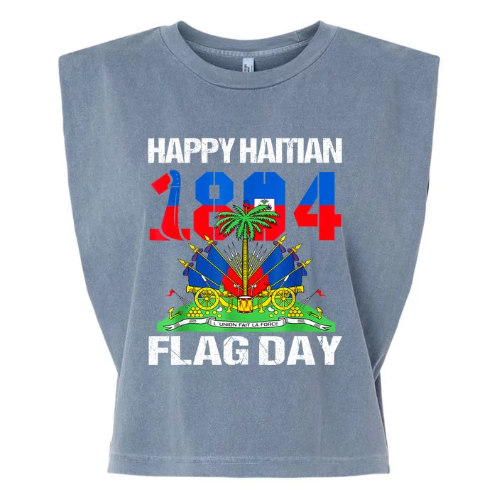 Happy Haitian Flag Day Haiti Flag Pride 1804 Family Garment-Dyed Women's Muscle Tee