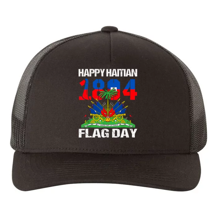 Happy Haitian Flag Day Haiti Flag Pride 1804 Family Yupoong Adult 5-Panel Trucker Hat