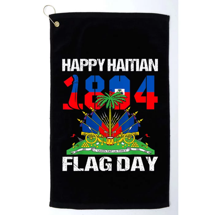 Happy Haitian Flag Day Haiti Flag Pride 1804 Family Platinum Collection Golf Towel