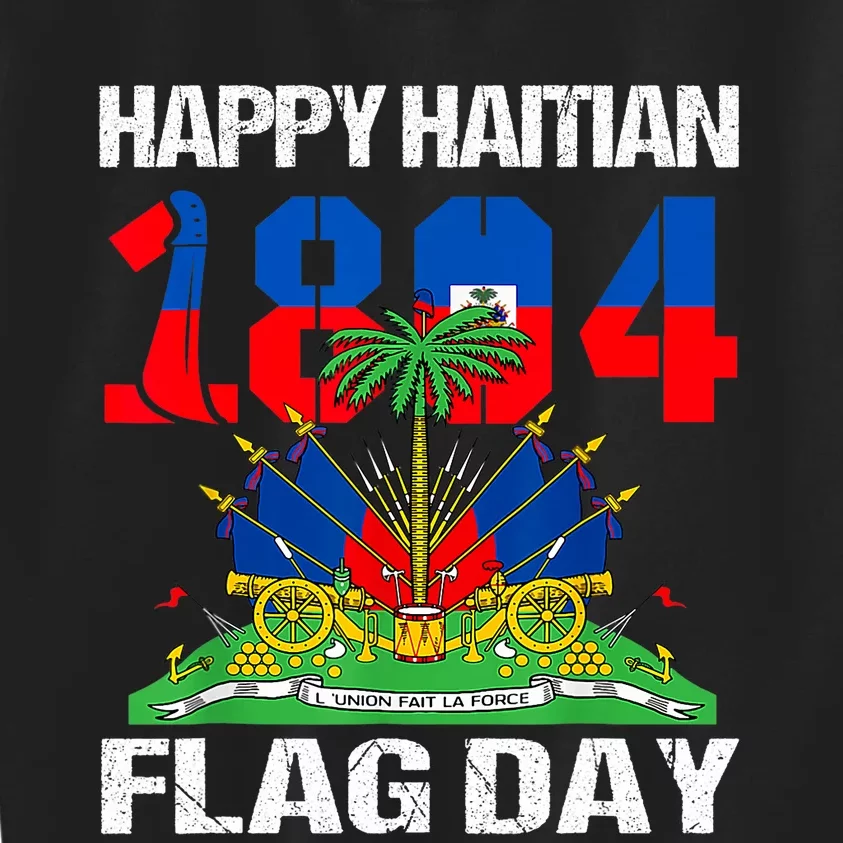 Happy Haitian Flag Day Haiti Flag Pride 1804 Family Kids Sweatshirt