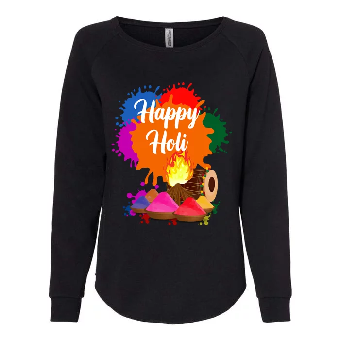 Happy Holi Family Cool Holi Festival Outfit Gift Womens California Wash Sweatshirt