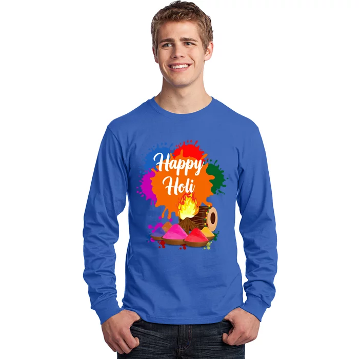 Happy Holi Family Cool Holi Festival Outfit Gift Long Sleeve Shirt