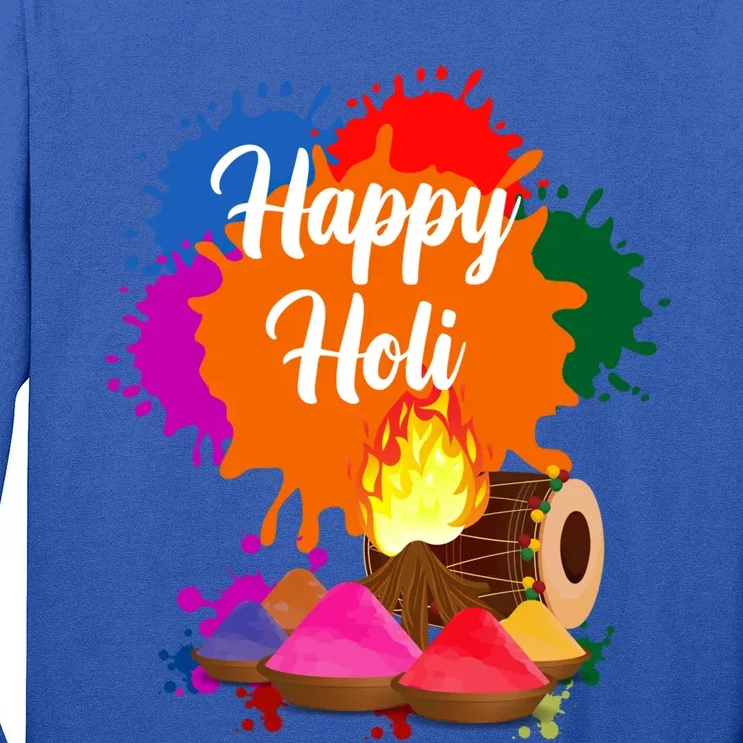 Happy Holi Family Cool Holi Festival Outfit Gift Long Sleeve Shirt