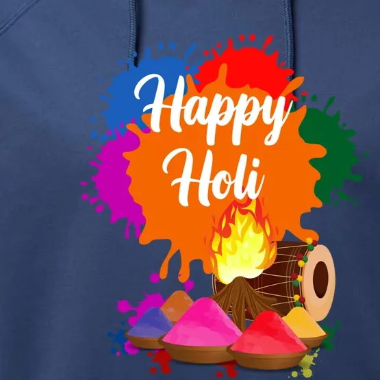 Happy Holi Family Cool Holi Festival Outfit Gift Performance Fleece Hoodie