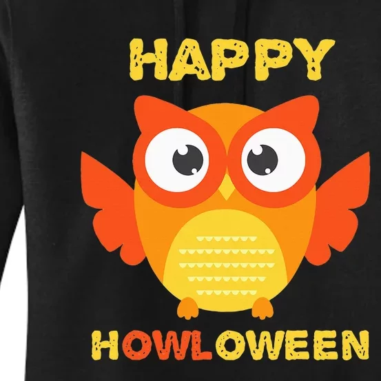 Happy Howloween Funny Owl Halloween Women's Pullover Hoodie