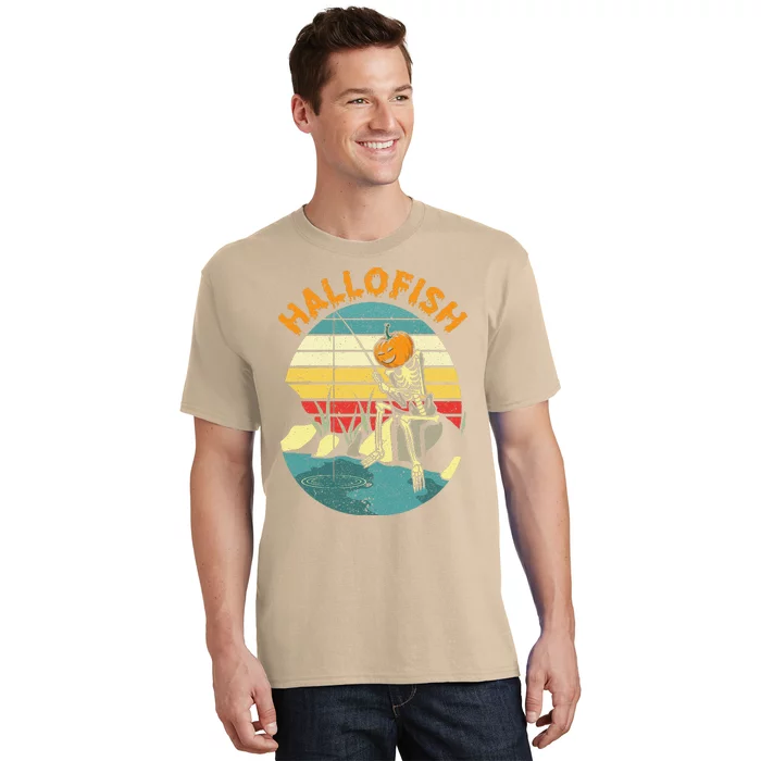 Hallofish Halloween Fishing Fisherman Spooky Fish Lover T-Shirt