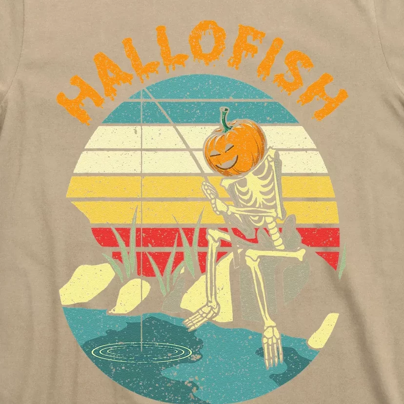 Hallofish Halloween Fishing Fisherman Spooky Fish Lover T-Shirt